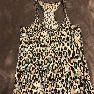 Leopard racerback tank size small